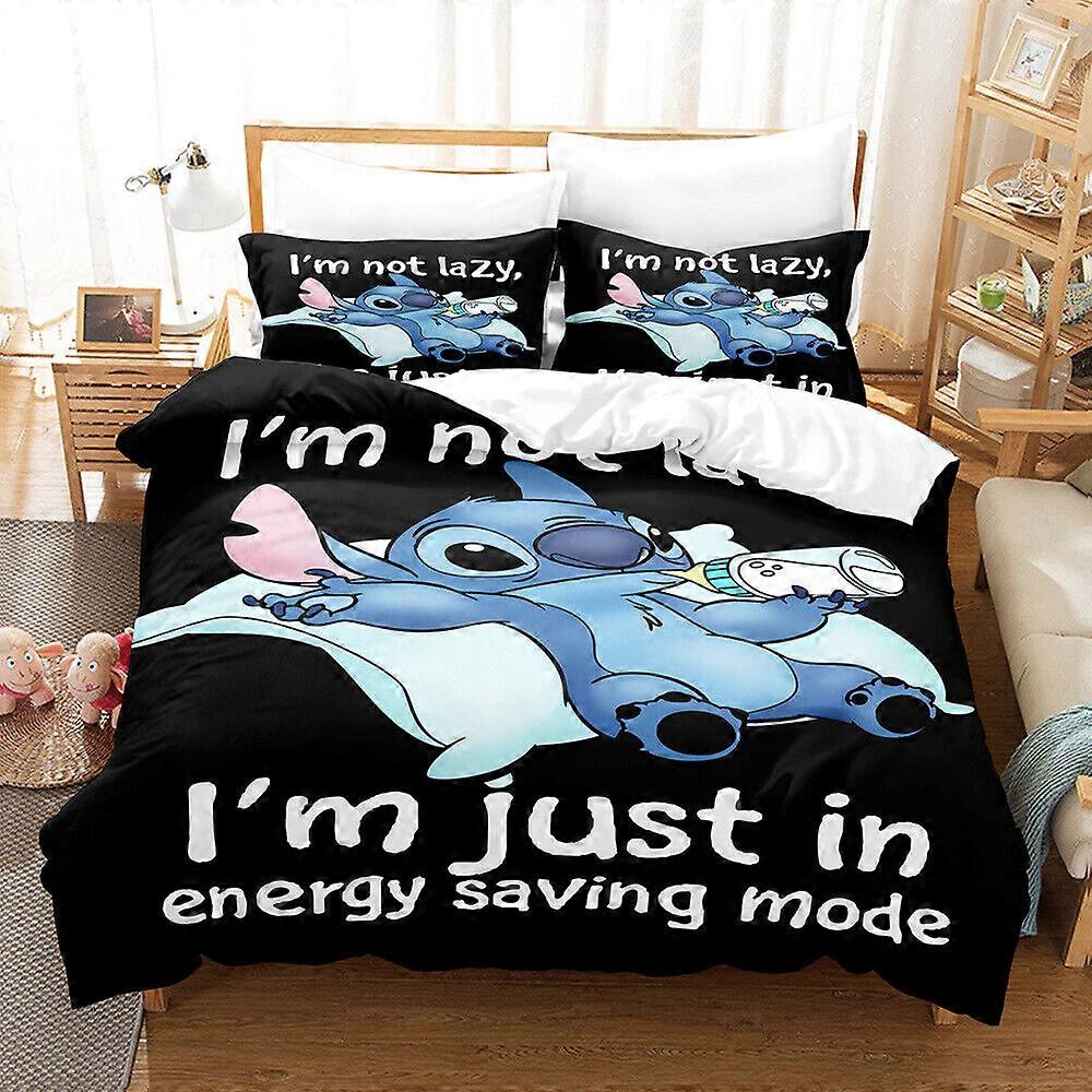 v5821 Bed Sheets Lilo & Stitch Bedding Set 3PCS Duvet Cover Pillowcase Comforter Cover Kids Gifts Bed Sheets IU5821