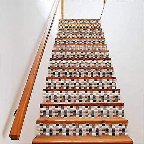 3d Stair Floor Stickers Waterproof Removable Self Adhesive Diy 13pcs/Set (Color 57)