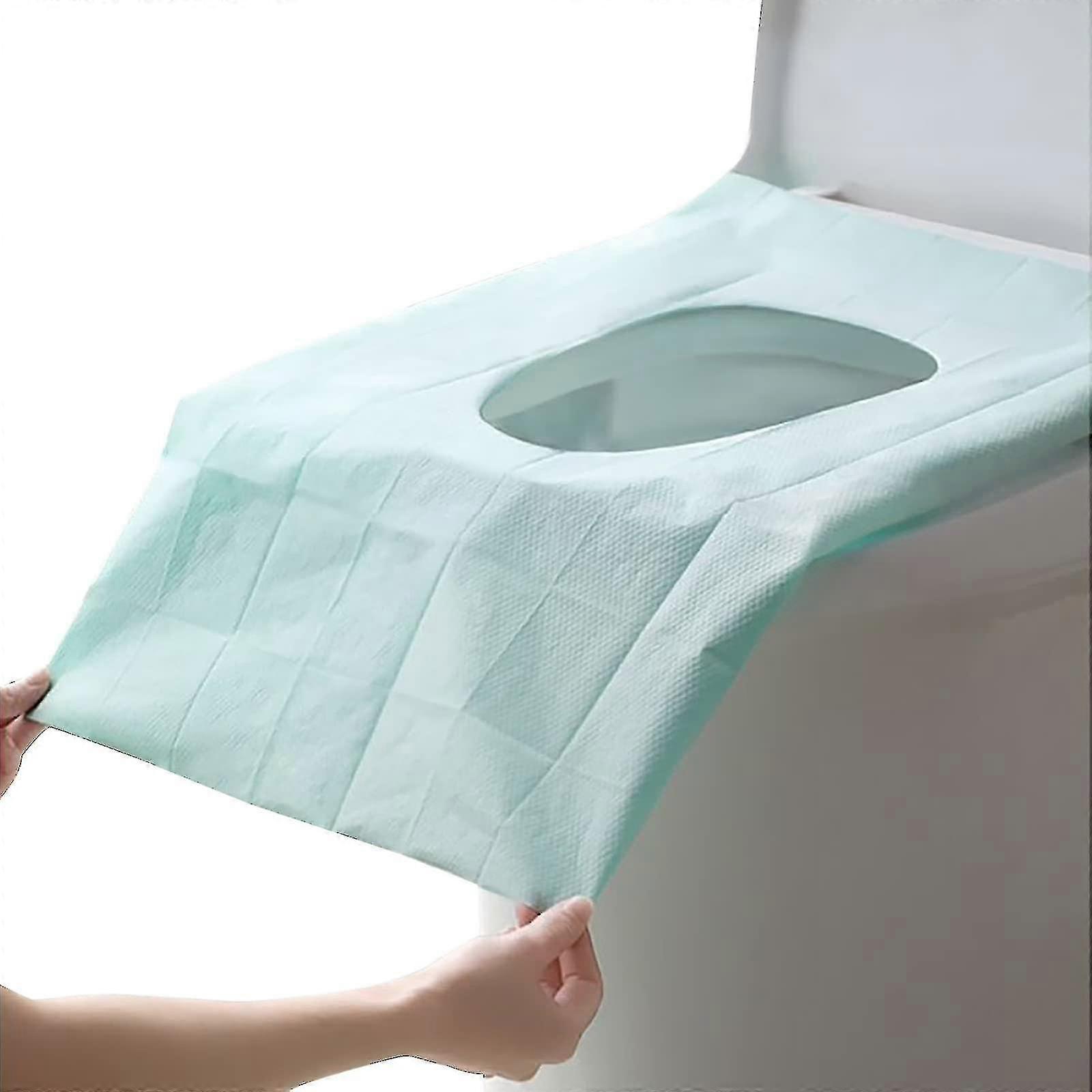 50kpl kertakäyttöinen wc-istuimen kansi wc-kulhon suoja kertakäyttöinen vedenpitävä wc-matto antimikrobinen wc-istuinpaperi kannettava wc-kansi tr: lle