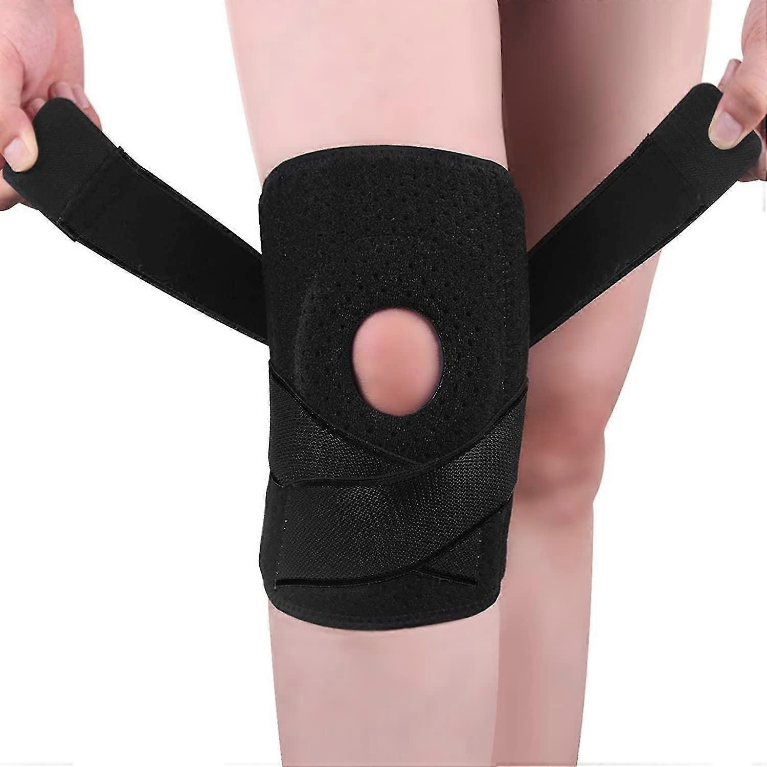 4 Sizes Available - Plus Size Knee Braces With Side Stabilizers Patella Gel Pads,knee Support For Knee Joint Recovery Or Injury Prevention For Man A