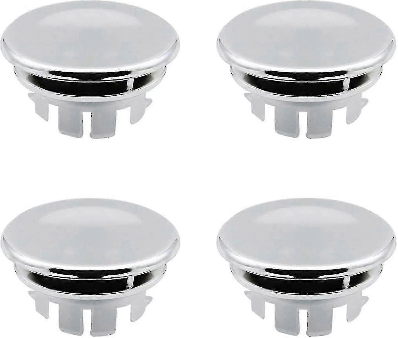 Sink Overflow Cover Replacement Stopper For Bathroom Kitchen Sink Overflow Round Hole - Replacement Parts For Correct Insertion (4 Pcs)