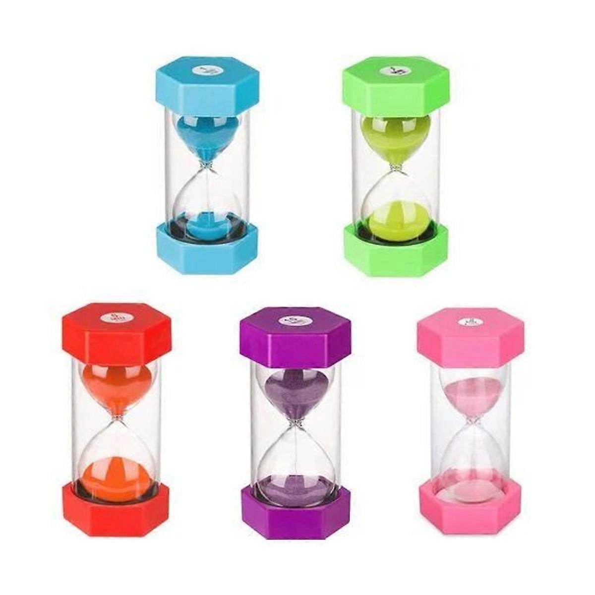 Kids Hourglass Timer, Kitchen Timer, Clock Time Management (5 Pack)