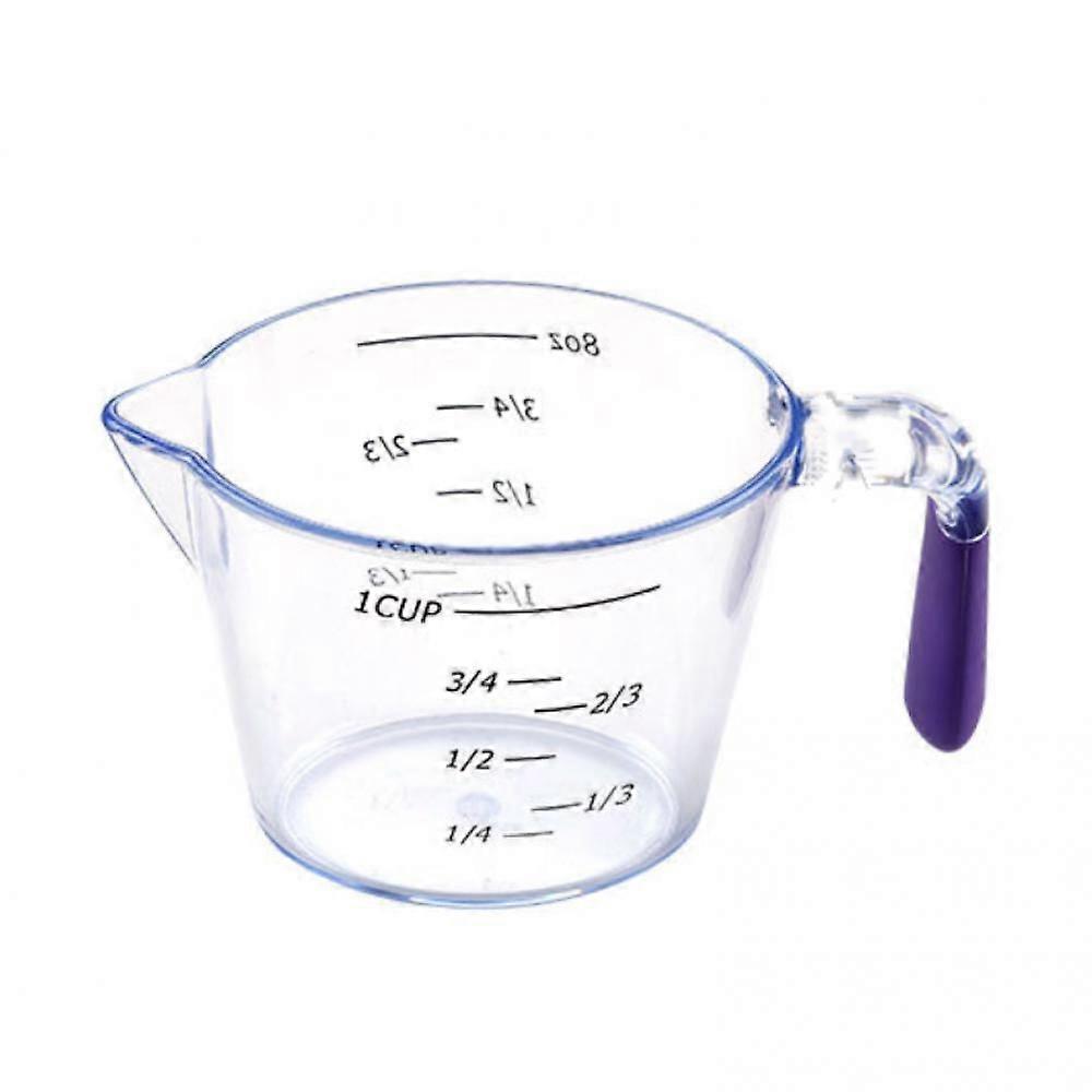 Liquid Measuring Cup - Stackable Transparent Plastic Measuring Cup With Soft Handle - Bpa Free, Nested, Easy To Store,250ML(Purple)