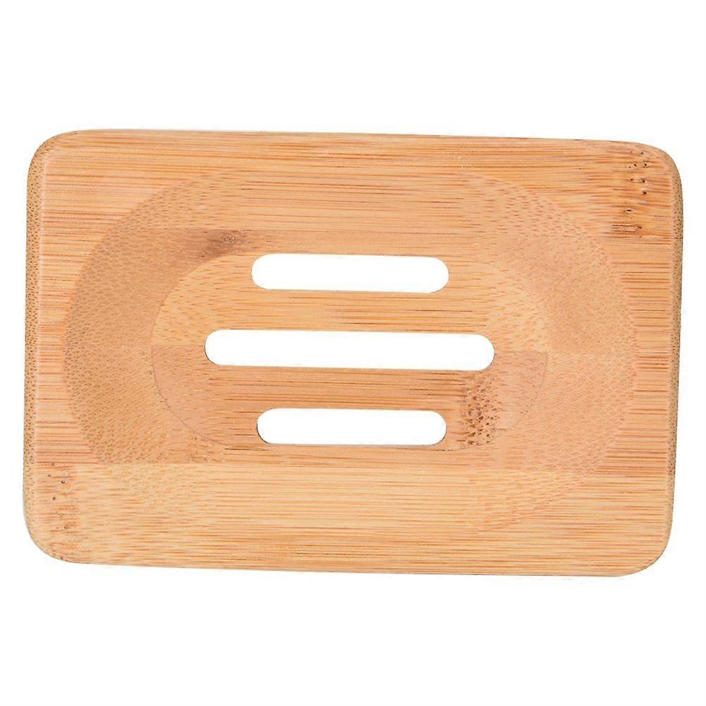 Natural Bamboo Wood Bathroom Shower Soap Tray Dish Storage Holder Plate