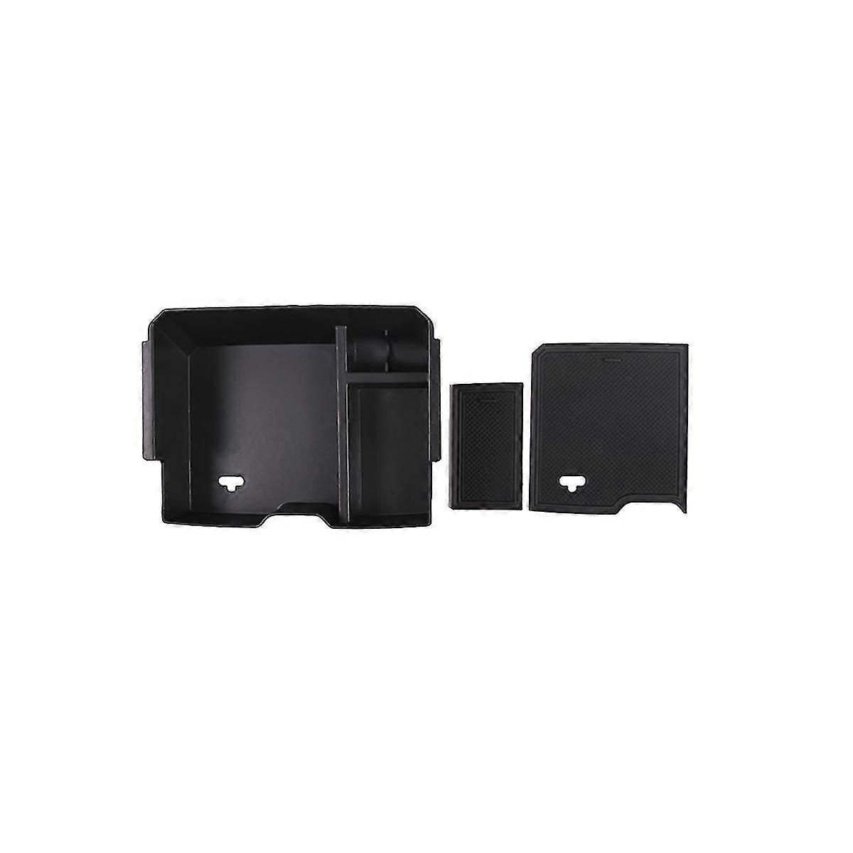 For Ford Ranger 2023 Center Console Organizer Armrest Storage Box Insert Tray Accessories - Black