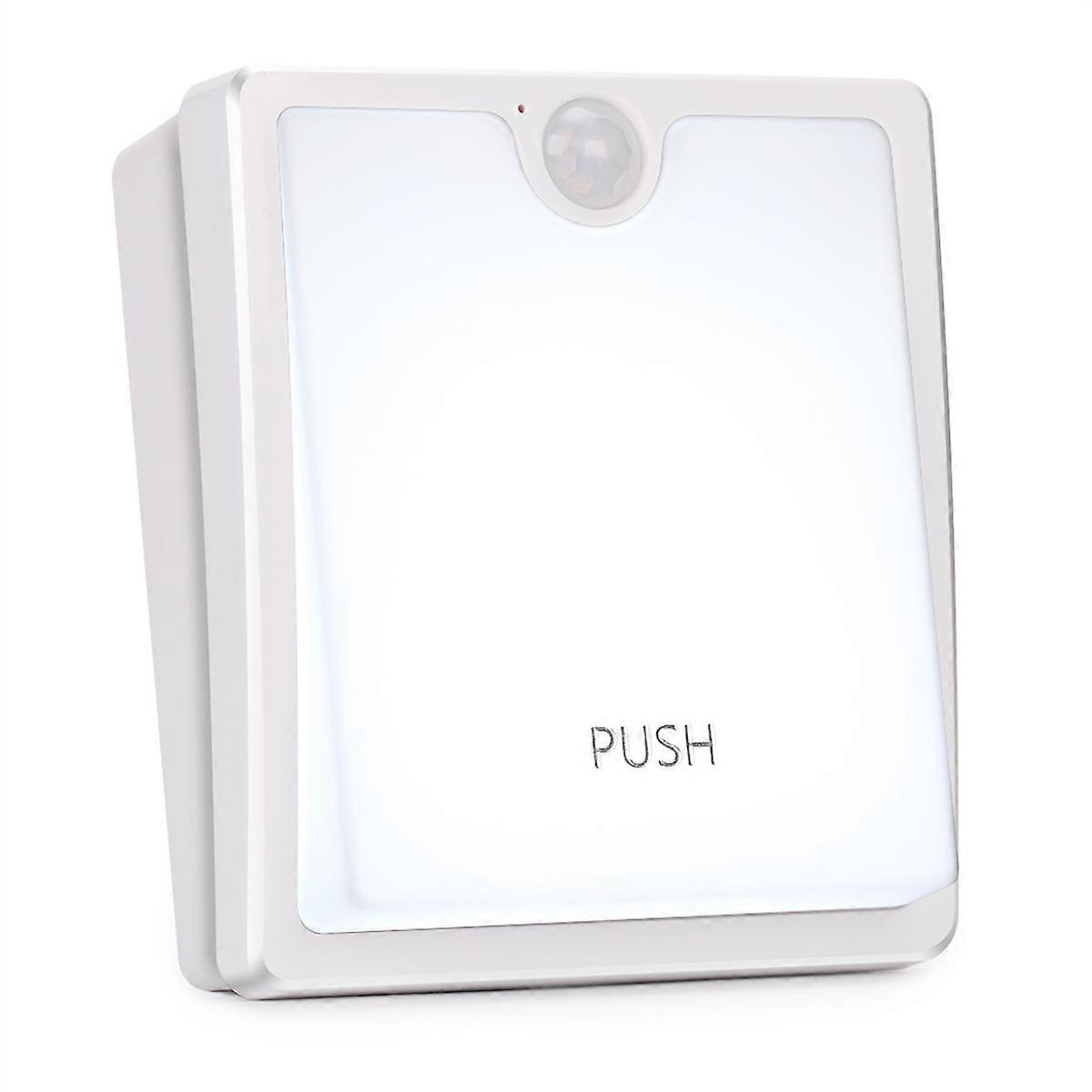 Battery Powered Motion Sensor LED Light Adjustable Bed Lamp Bedroom Night Lights (Warm White)