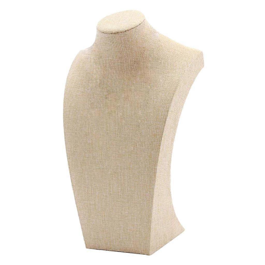 Halskæde Vedhæng Display Bust Mannequin Stand Holder Rack, Linned 235 * 390mm
