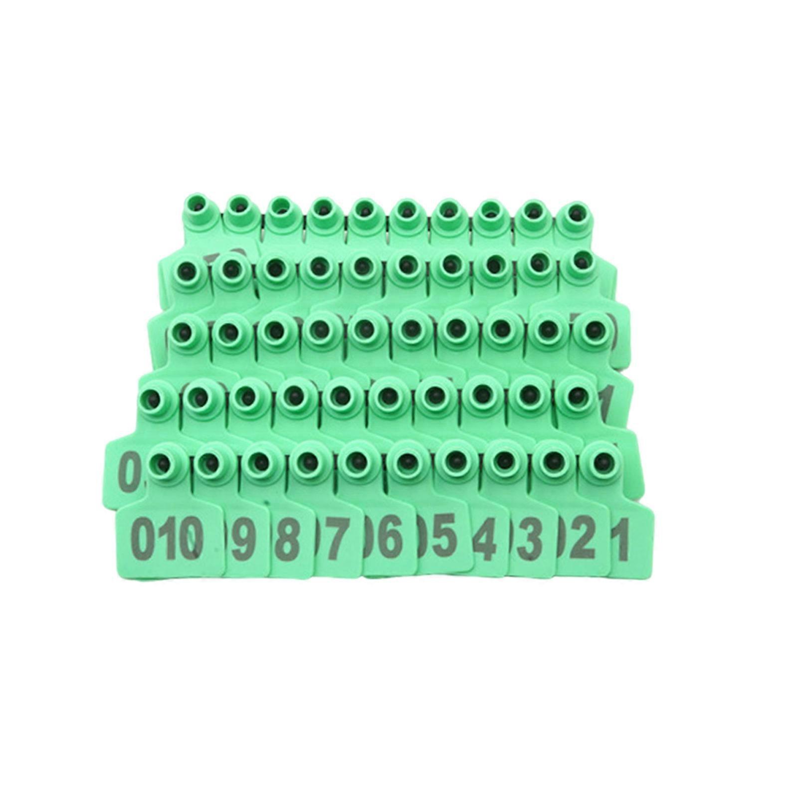 Efficient Eartags 001-100 Number Eartags Ear Pliers Clip for Livestock Cattle Cow Identification Eartags Tool Set