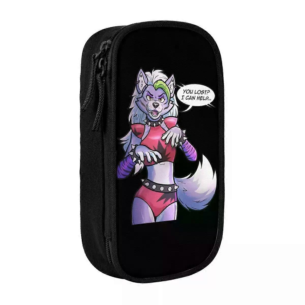 g591 Fnaf Chica Nightmare Game مقلمة قلم رصاص صندوق قلم رصاص للطلاب حقائب تخزين كبيرة مكتب ajal591