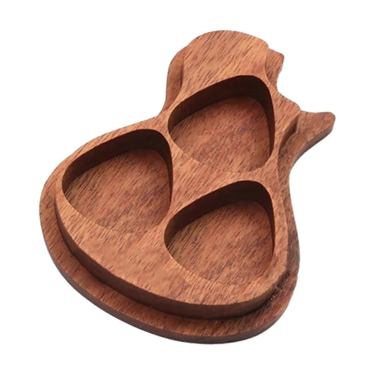 Wooden Guitar Pick Box, Engraved Classical Design for Music Enthusiasts