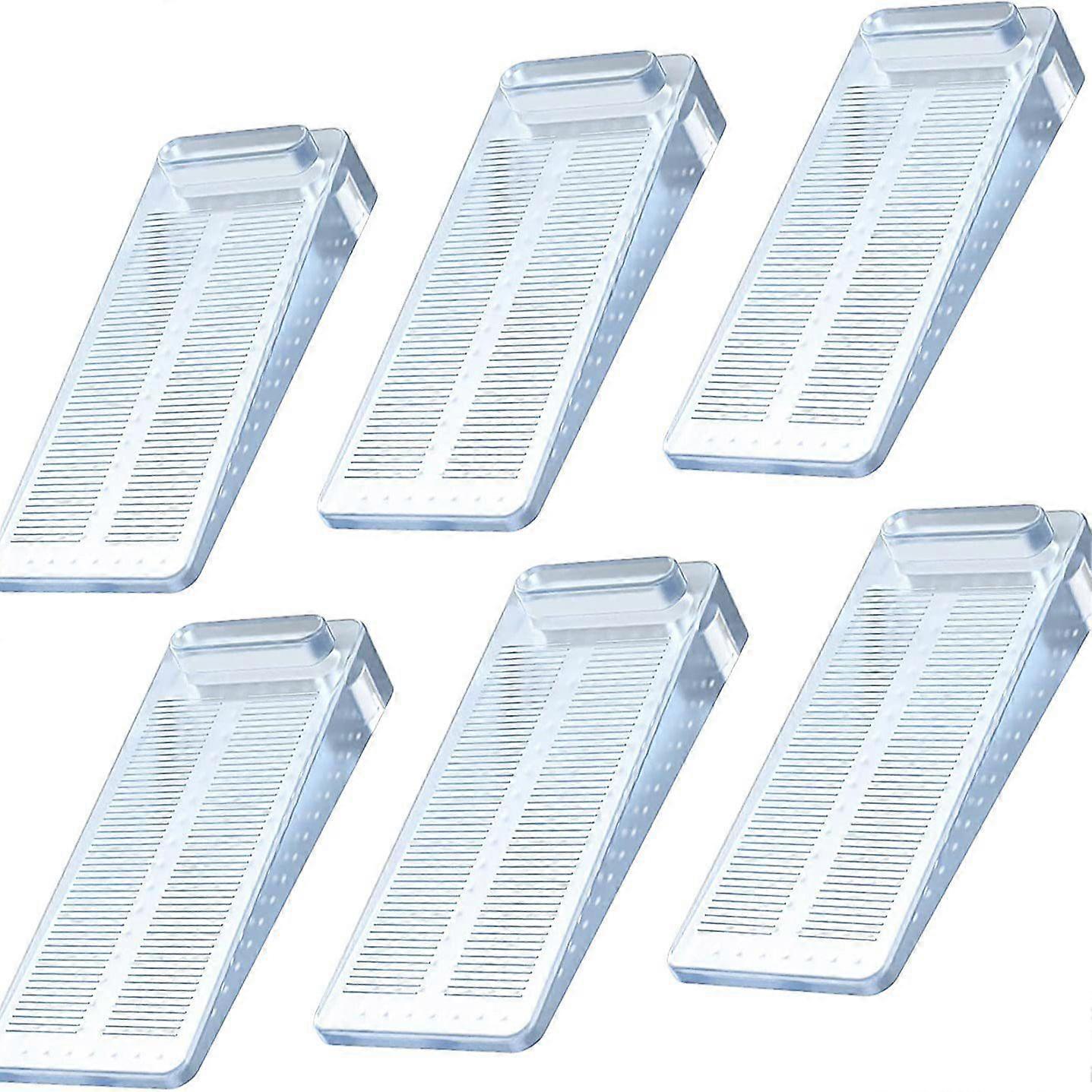 Stackable Transparent Door Stoppers (Set of 6)
