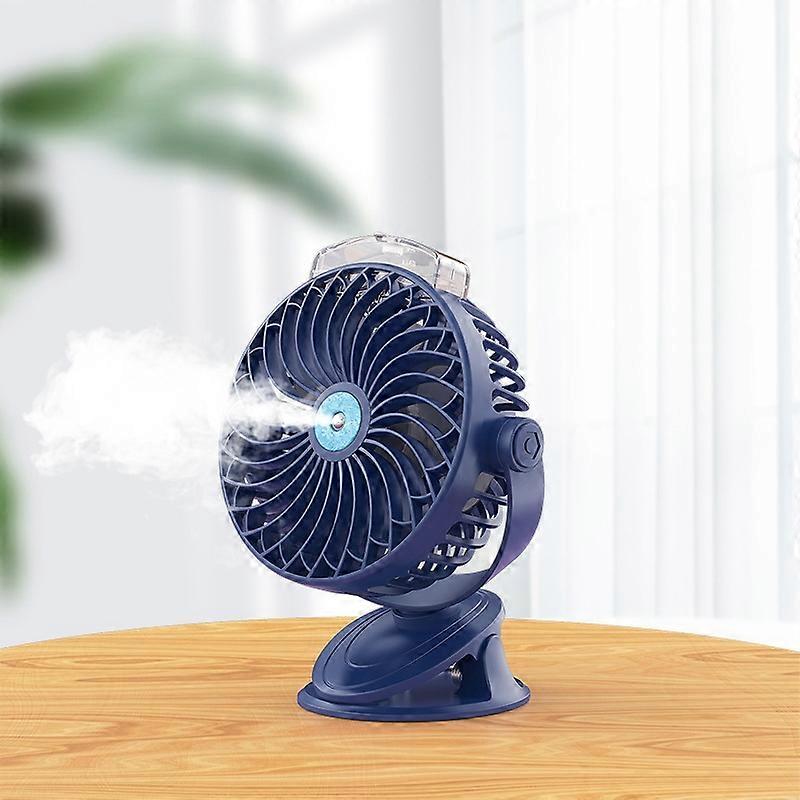 USB Charging Desktop Clip Style Cooling Fan, Spec: Spray (Blue)
