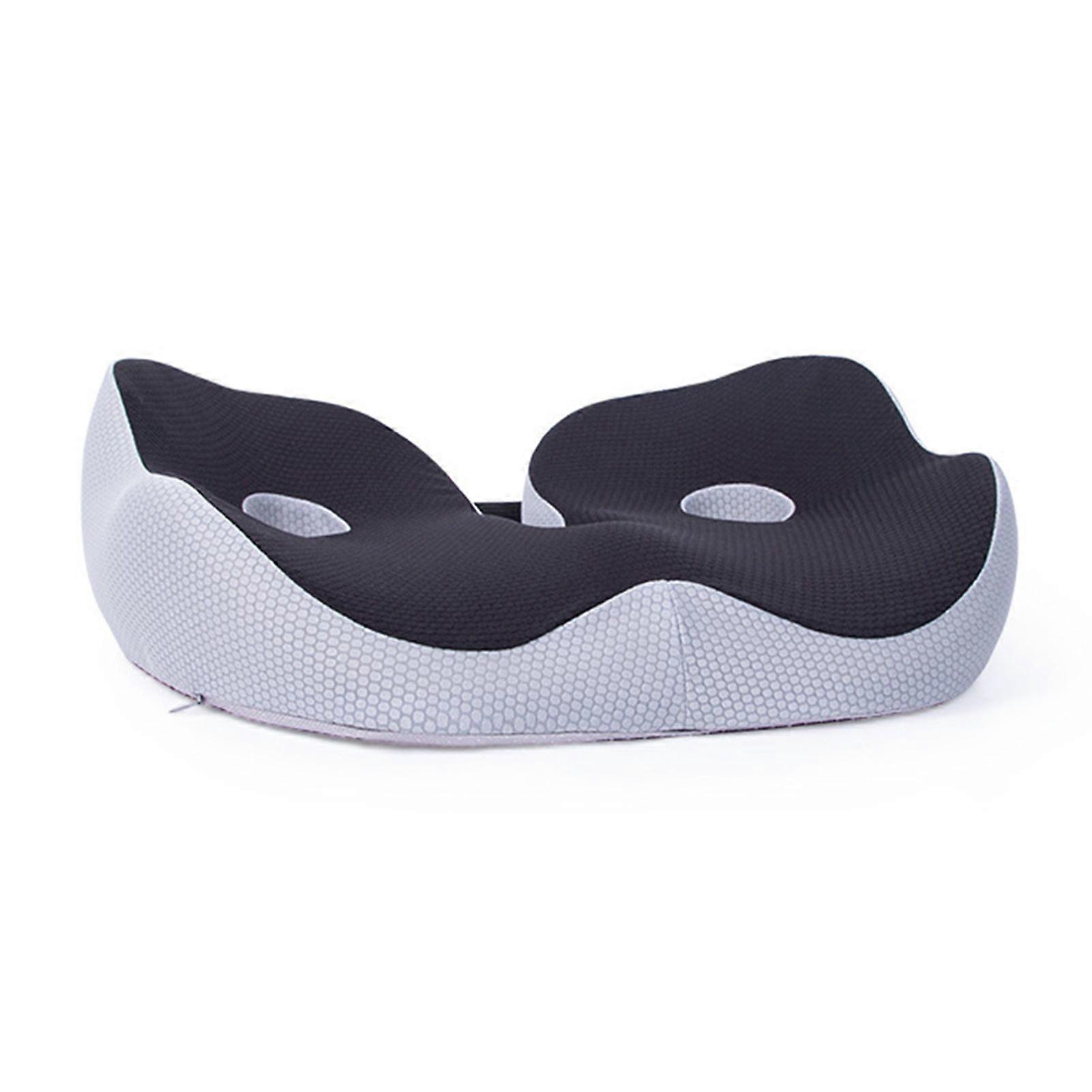Ergonomic Buttocks Cushion Hemorrhoid Seat Pad Tailbone Pressure Relief Memory Foam Support Soft Back Pain Relief Slow Rebound Comfortable Seating