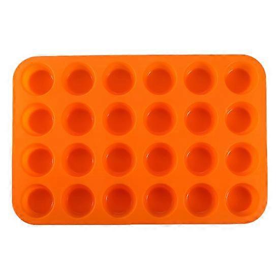 24-Cup Silicone Cake Mold Nonstick Mini Waffle Pan for Baking Cupcake Pans