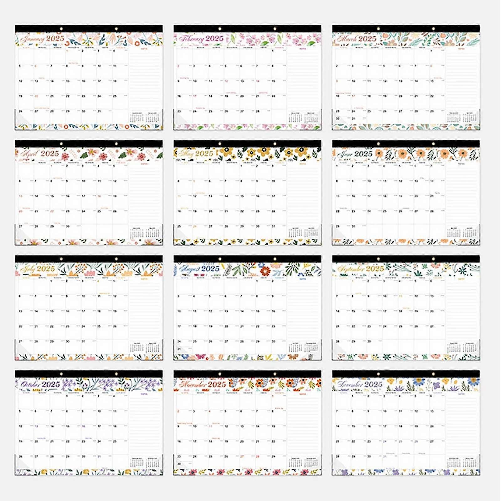 25-26 Wall Calendar 18 Months Simplified Version Schedule Plan Suitable For School Office And Family From January 2025 To Jun 2026