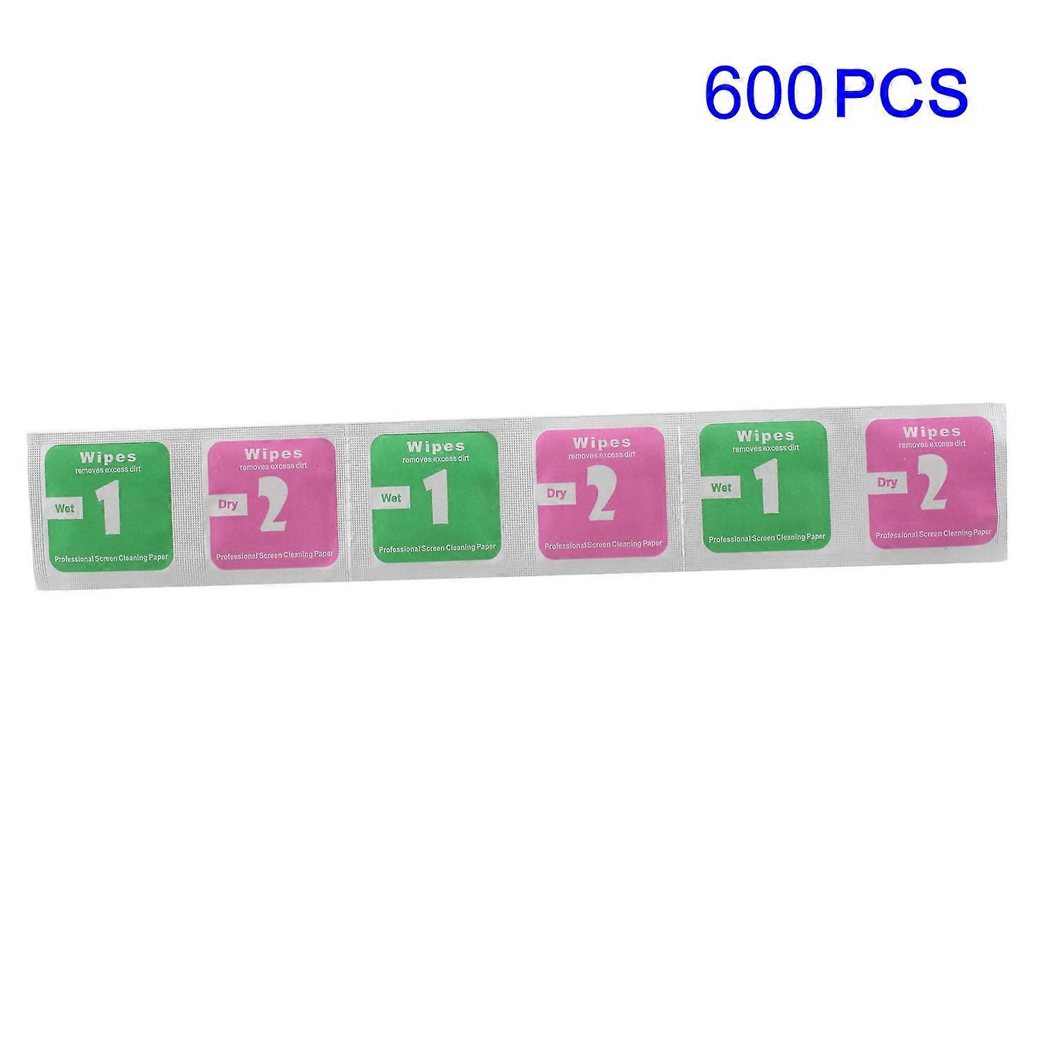 600Pcs/Pack Professional Screen Cleaning Paper (Dry Wipe+Wet Wipe)