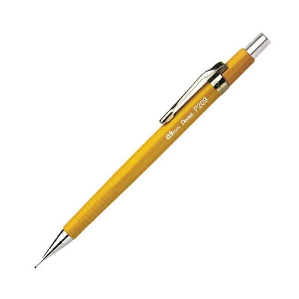 Pentel Adjustable Pocket Clip Drafting Mechanical Pencil 0.9mm 12 Pieces Yellow