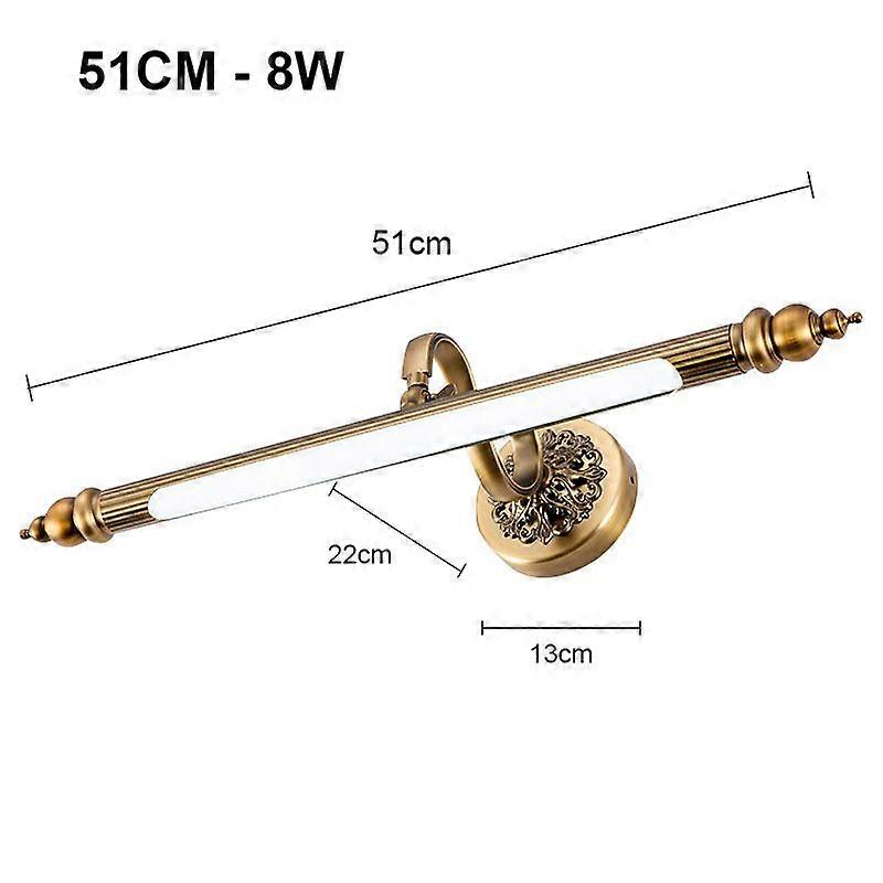 Retro Mirror Light Wall Lamp Bathroom Wall Light 51Cm 61Cm 71Cm 8W 10W Ac85-265V Indoor Lighting Room Decor Bedroom Wall Sconces