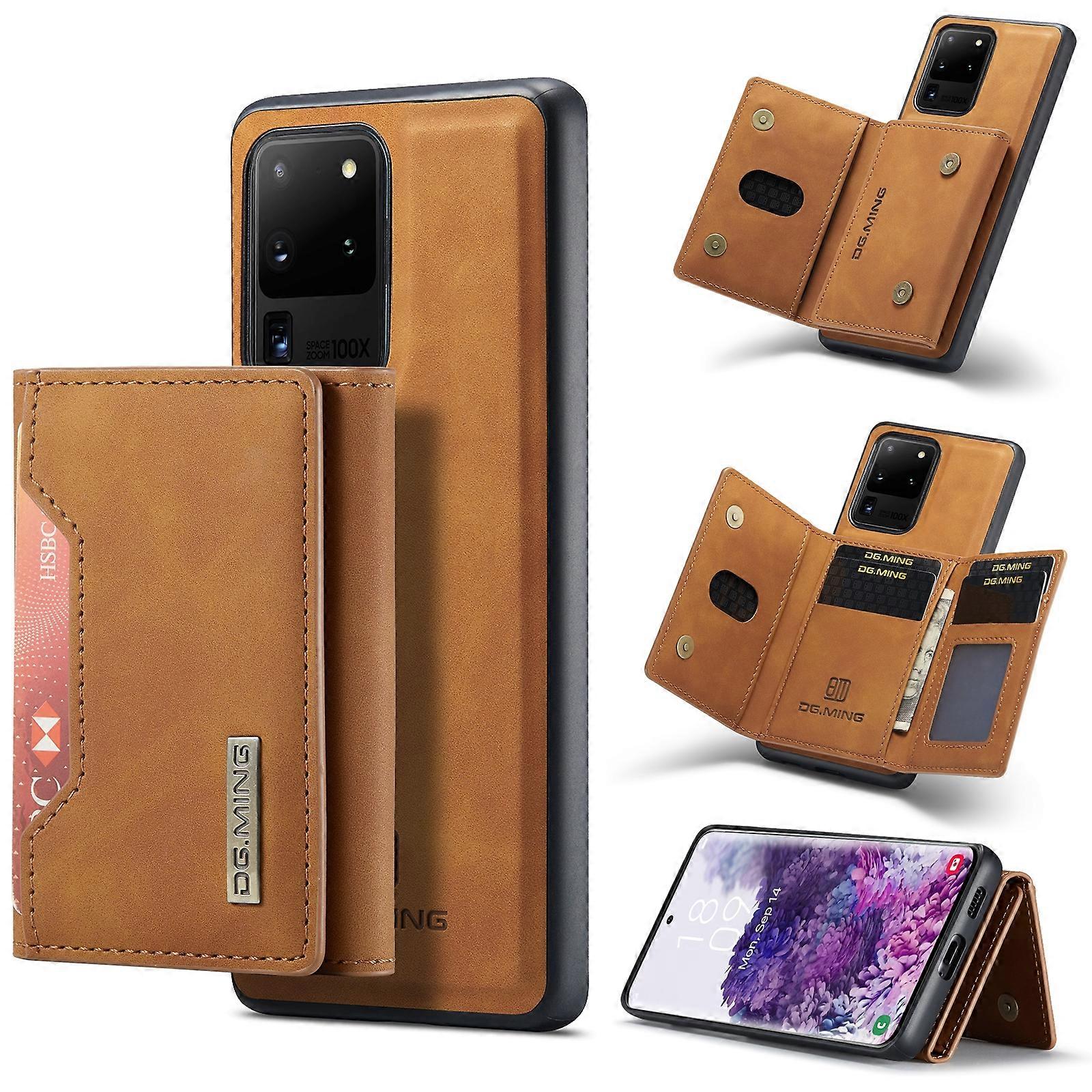 DG.MING M2 Series 3-Fold Multi Card Bag Back Cover Shockproof Case with Wallet & Holder Function
