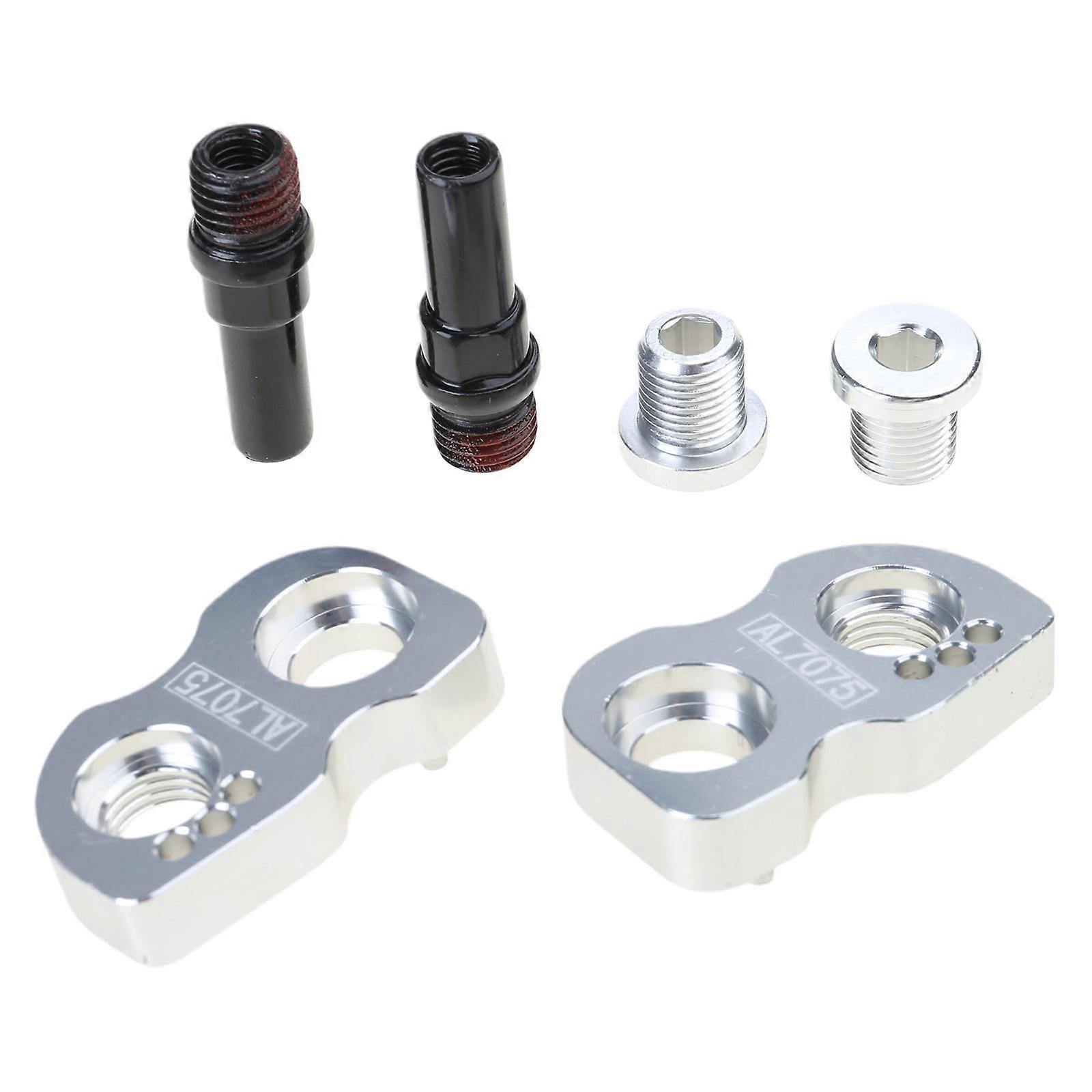 Folding Bike V Brake Extension Adapter Set with 10mm Mounting Hole Bike Brake Boosts Seats Suitable for Frame or Fork Silver