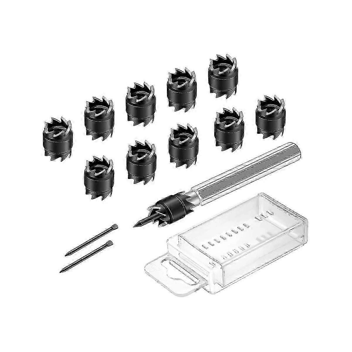 13Pcs HSS Spot Weld Cutter Set, 3/8" Double Sided Drill Bits for Power Tools Removal