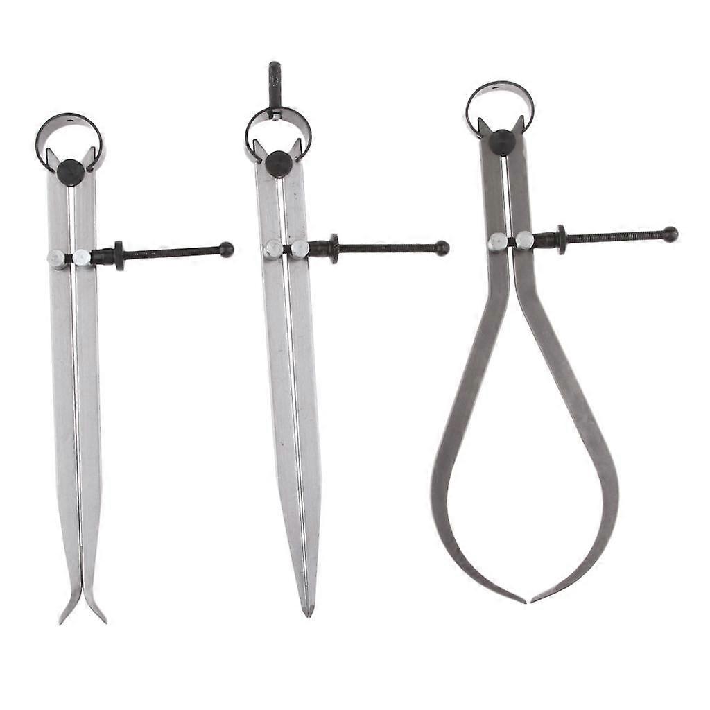 3Pcs Spring Calipers Set Measuring Internal External Divider Woodwork 150mm