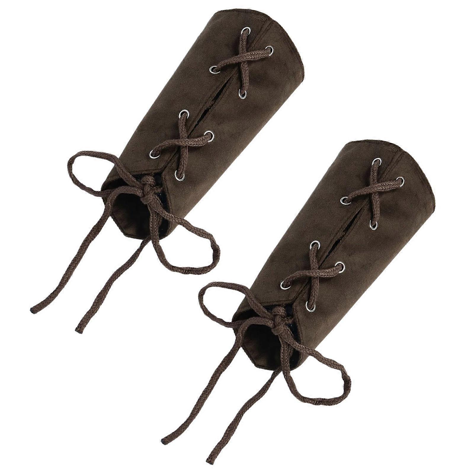 Elastic Arm Cuffs Leather Craftsmanship Sleeves Steampunks Styles Oversleeve for Historical Reenactments