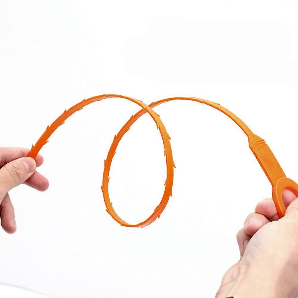 Set of 6 drain system removal devices, Polycarbonate, 52 cm, Orange
