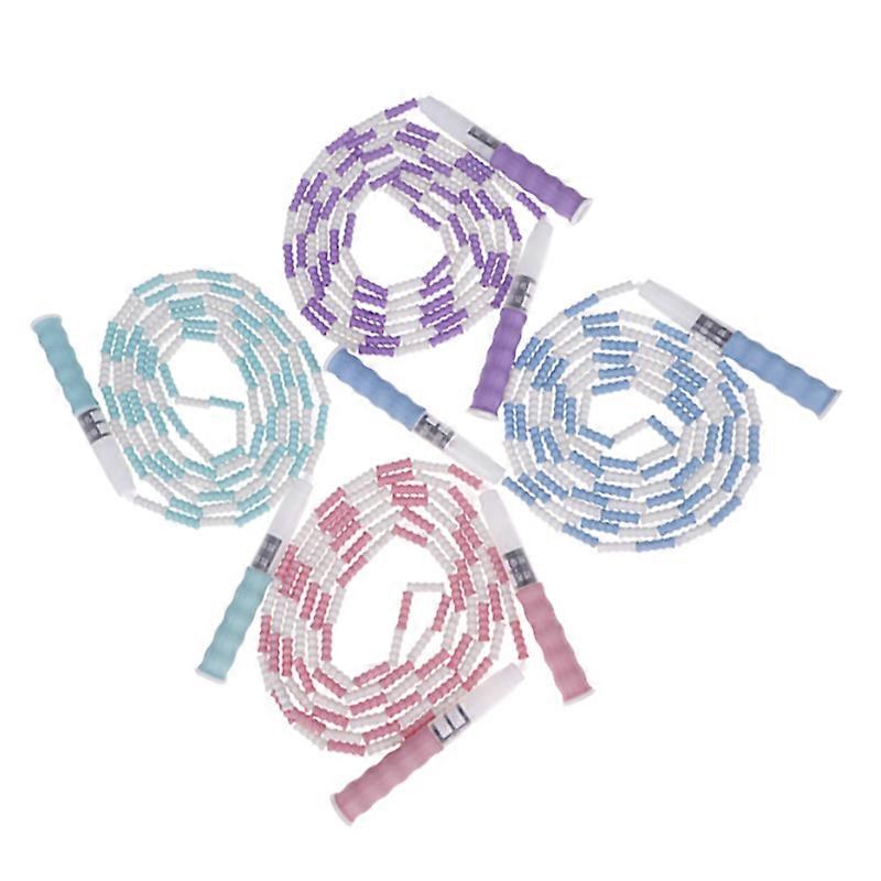 2.8M Skill Jumping Bamboo Jump Rope PVC Beginners Soft Beaded No Tangle Segmented Fitness Workout Jump Rope Writable Names