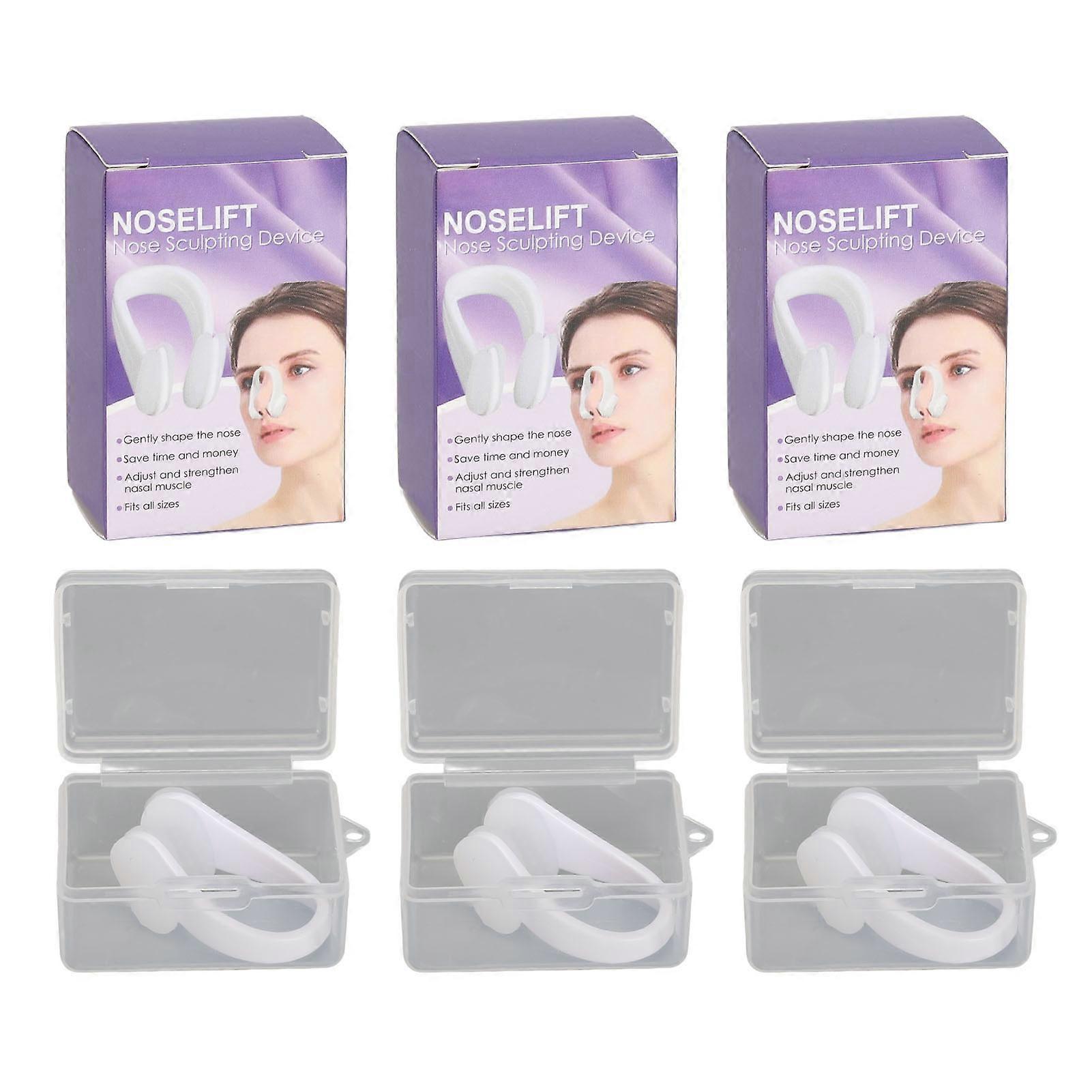Nose Bridge Lifting Clip Silicone Nose Slimming Enhancer 3pcs, Nose Up Straightener for Shaping and Lifting, Comfortable Wear