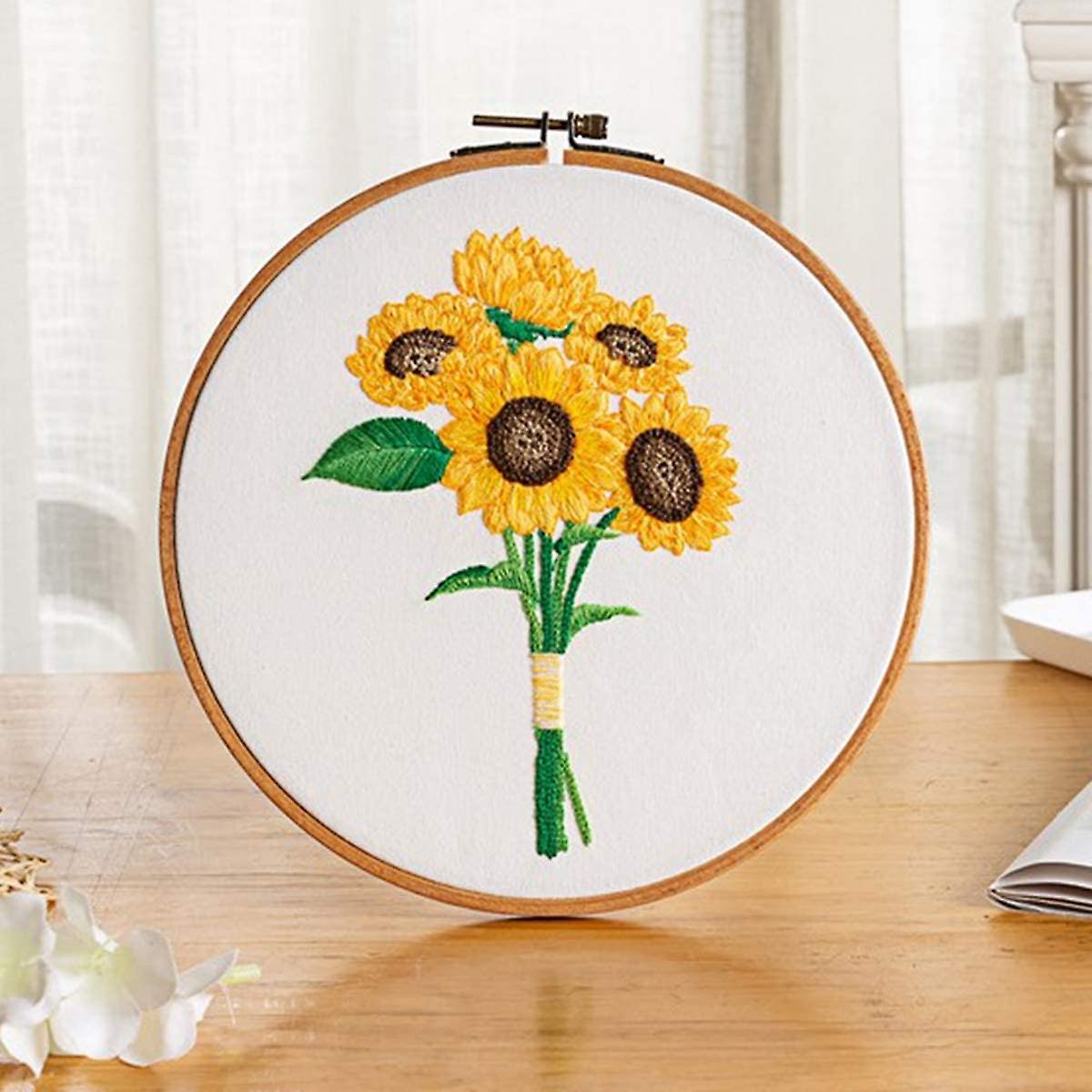 Stamped Embroidery Kit for Beginners with Pattern, Cross Stitch kit, Embroidery Starter Kit Including Embroidery Hoop, Color Threads and Embroidery Sc