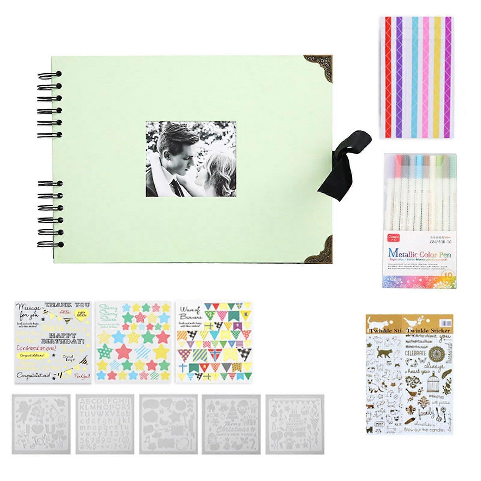 1 Box Scrapbook Set DIY for Family Anniversary One Size