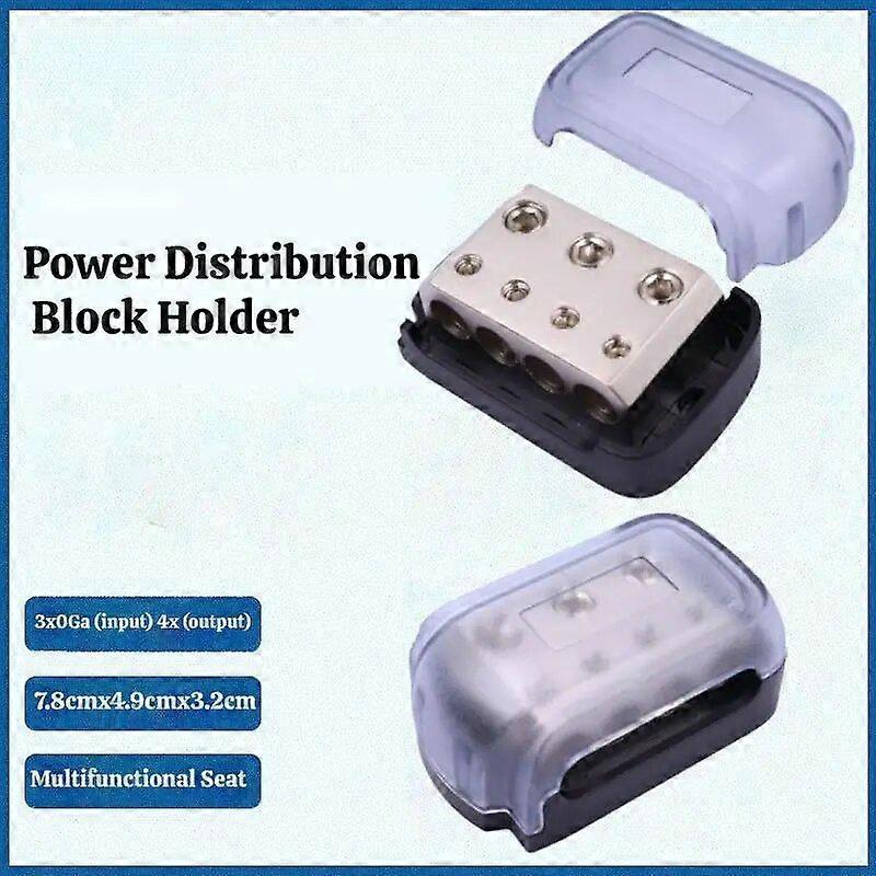 1 Piece Car Audio Power Distribution Block Holder Vehicle Amp Power Distributor Blocks for Car Audio Modification Parts