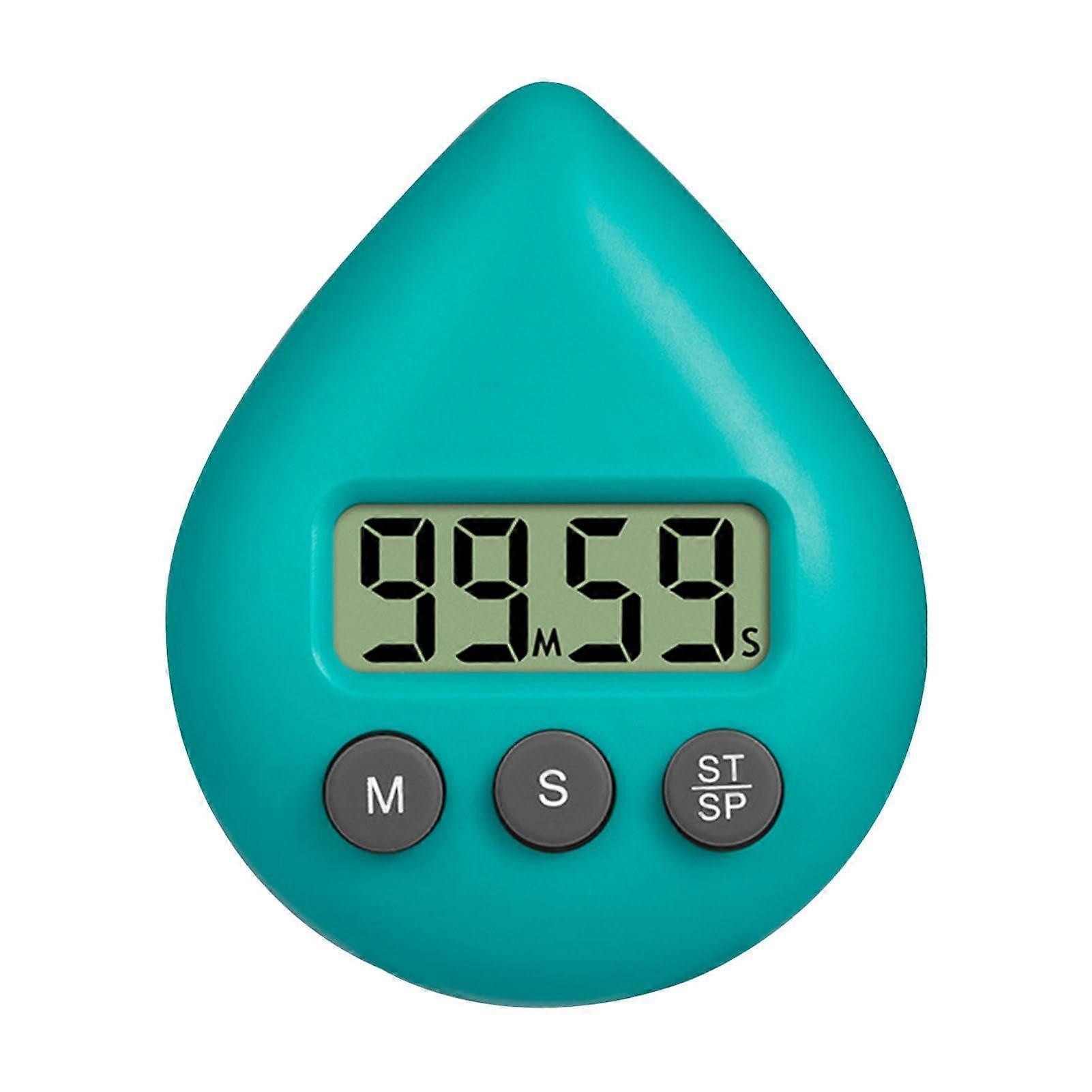 Digital Kitchen Timer with LCD Display, Vacuum Sealed, Waterproof Shower Timer for Kids, Multi-Function Green Timer