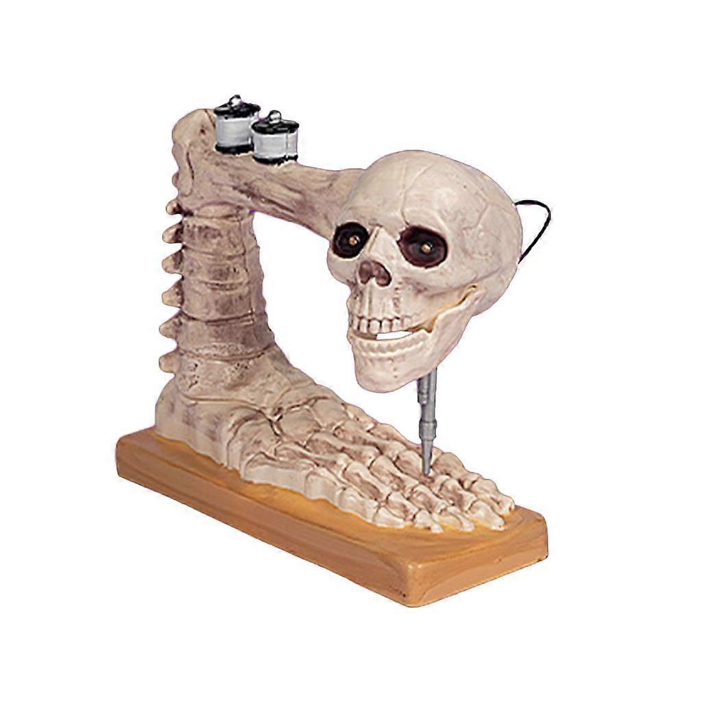 Festive Design Realistic Skull Sewing Machine Figurine with Sound Detection