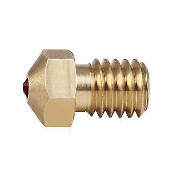Hochtemperatur-Rubindüse V6 Düsen 0,4 mm 3D-Druckerteile 1,75 Filament für PETG ABS PET PEEK Kompatibel mit PRUSA I3 MK3 / LulzBot
