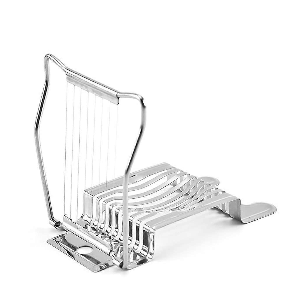 Stainless Steel Egg Slicer with Cutting Wires, Boiled Egg and Ham Chopper, Multifunctional Soft Food Dicer, Kitchen Tool