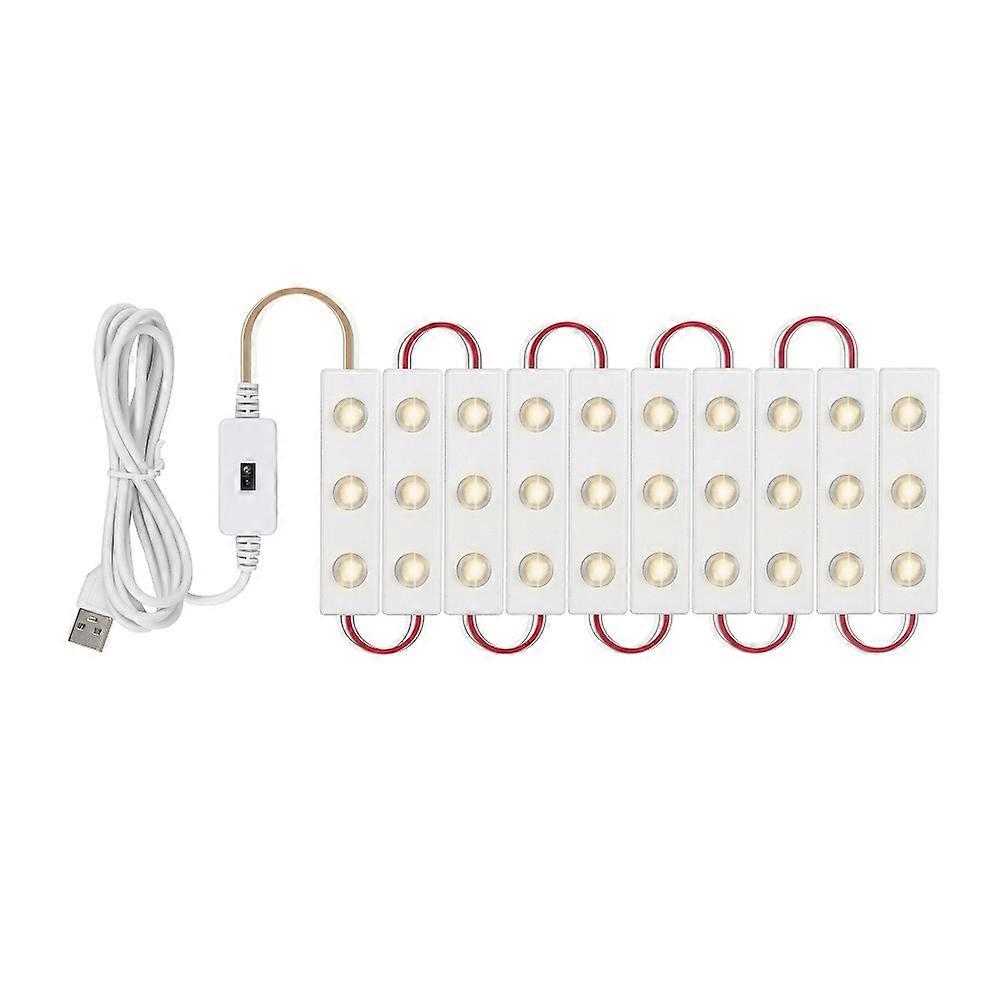 10 in 1 LED Mirror Front Lamp USB Infrared Sensor Makeup Mirror Fill Light 10 in 1 Infrared Sensor
