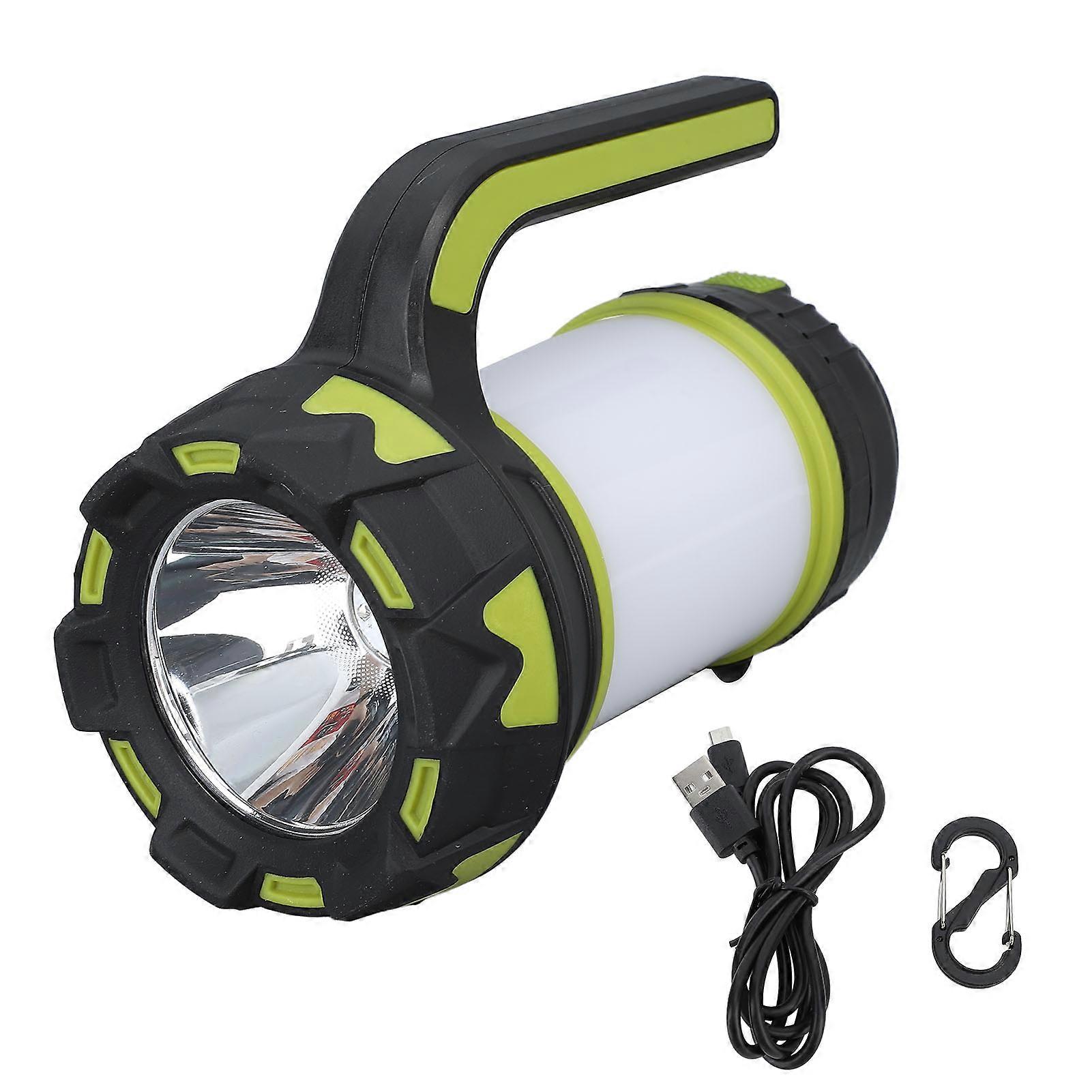 Spotlight Flashlight SMD COB Dual Light Source Waterproof USB Rechargeable Camping Lantern with Handle for Outdoor Emergency Hiking