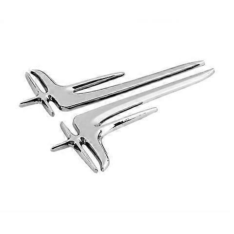 Compatible with Benz C-Class/E-Class Extended Edition Logo Car Sticker Side Logo-Metal Model (Extended Edition-Silver) (Two Pack)