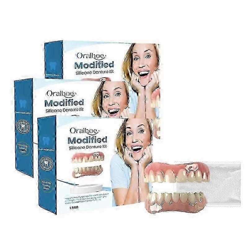 3x  Teeth Set Dental Complete Acrylic Resin Denture Teeth, Dentures False Teeth KI