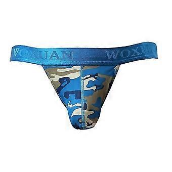 Fashion Men Underpant Camo Printed G Pouch Thong Short Low Waist Size S-XL