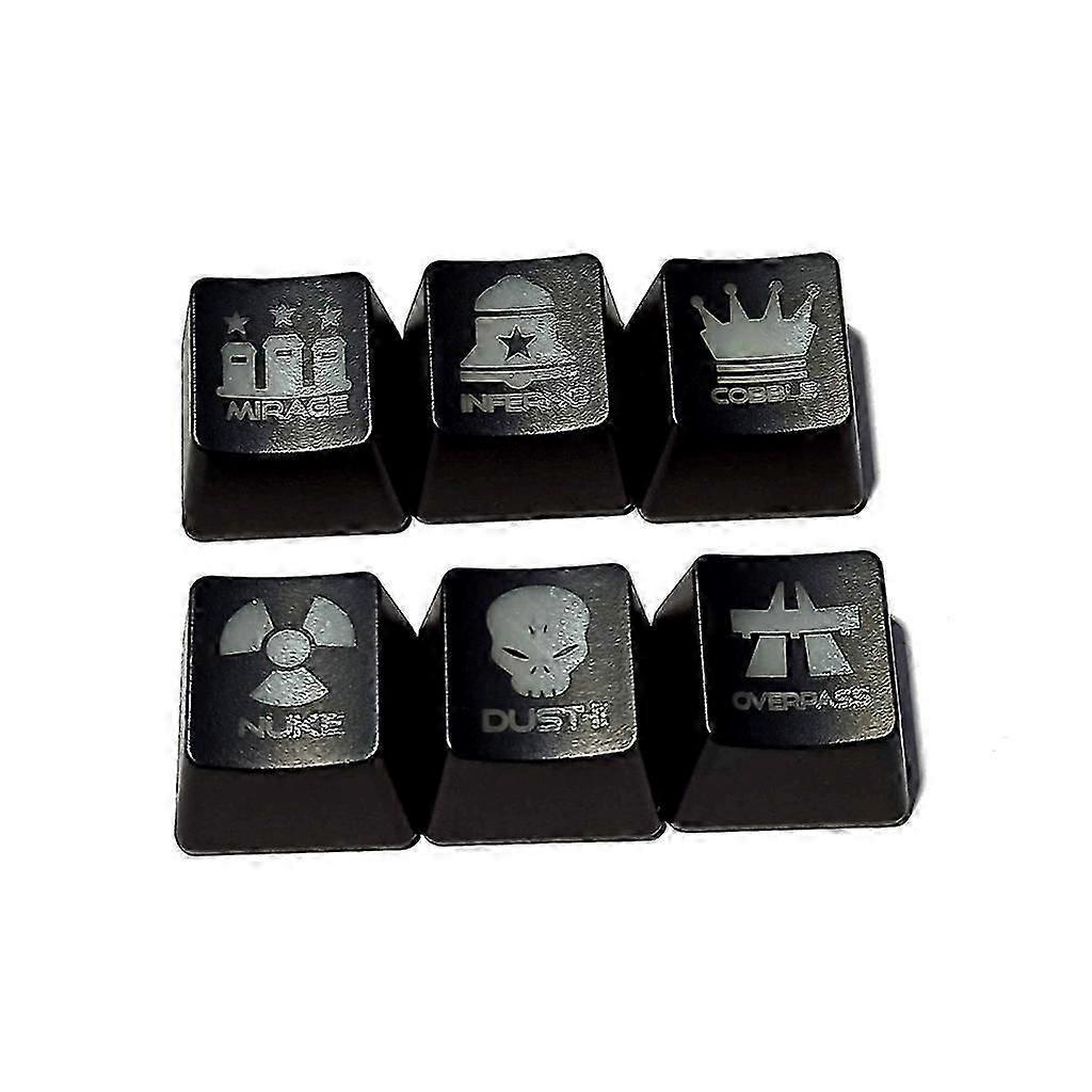 Only Keycap,DIY ABS Backlit Translucent Keycap 6 Keys Thicken Keycaps for Mechanical Keyboard Installation OEM Profile
