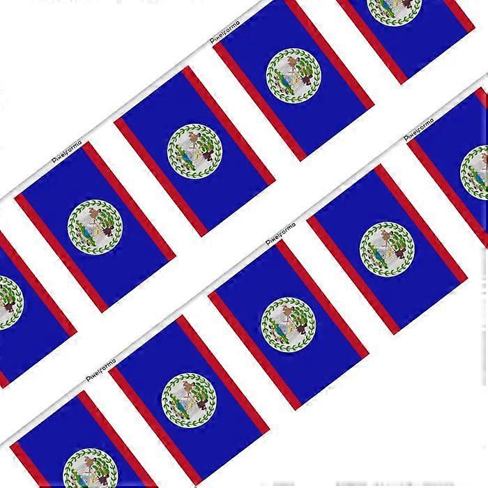 Bunting – Flag of Belize – 14 x 21 cm – Polyester – Hangable – 20 pieces