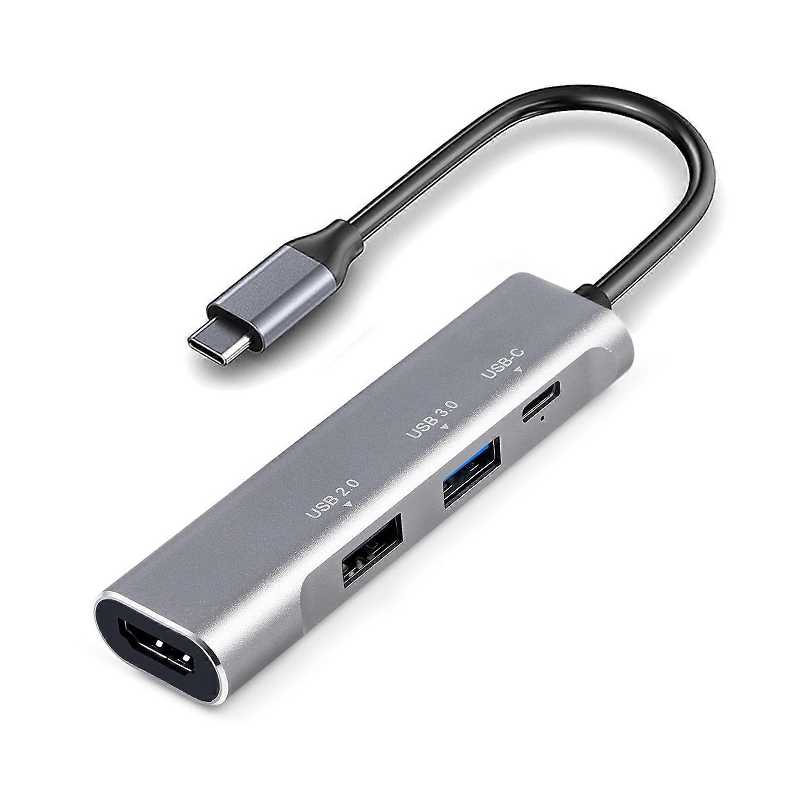USB C to USB3.0 Hub Adapter Multiports Dock Power Delivery Port Accessories for Laptops and Tablets Professional Use