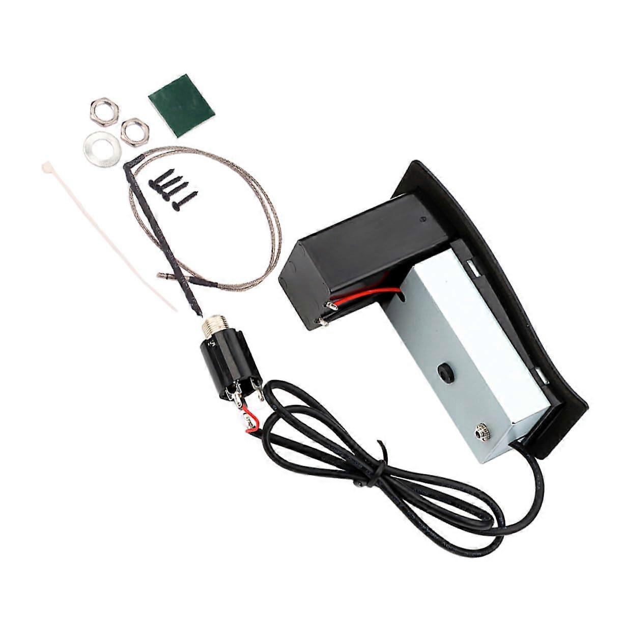 Guitar Pickup for Violin Ukulele Replacement Preamp System 1/4 Inch Jack Compatible with Acoustic Instruments