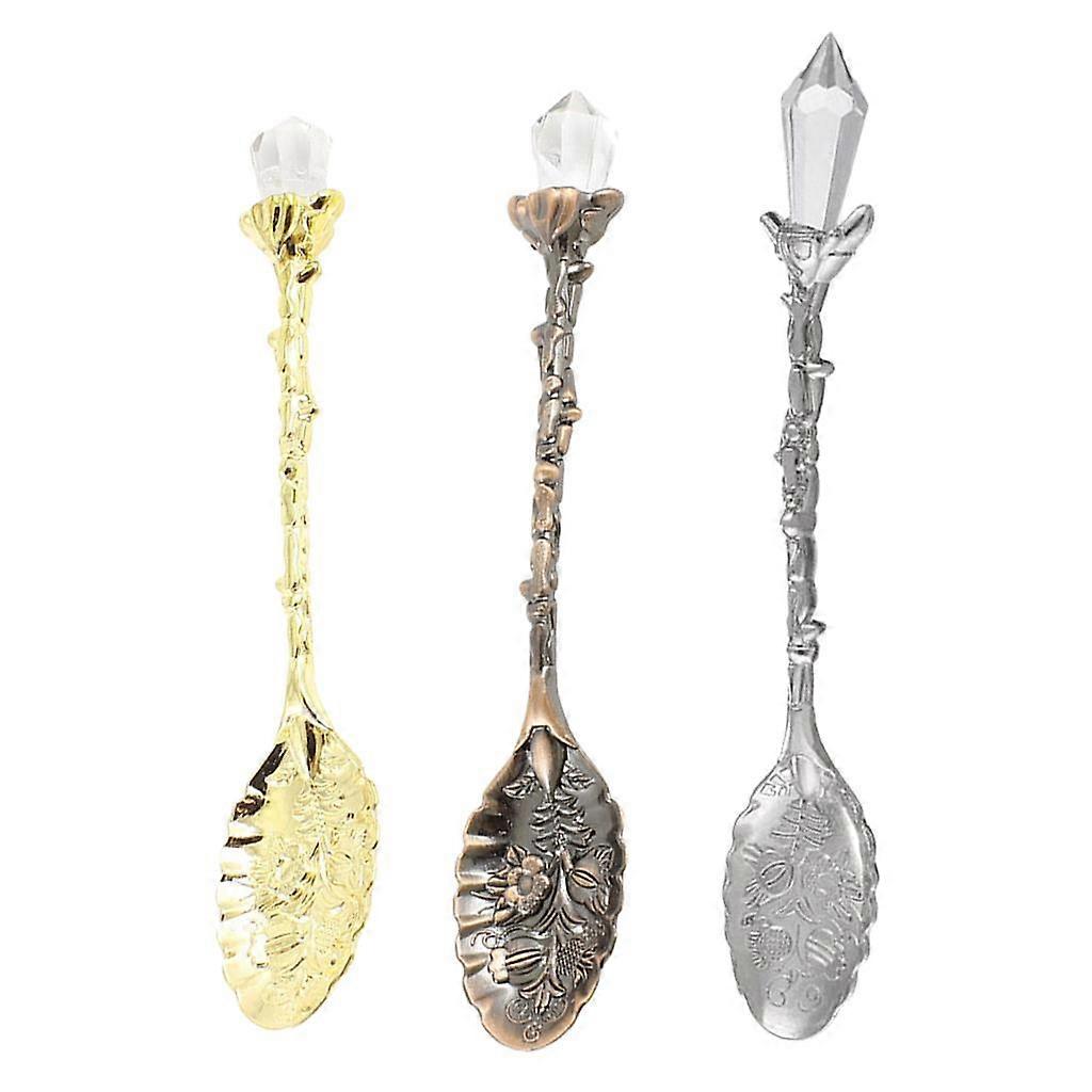 3x Dessert Spoon Ice Soup Kitchen Handle Flatware
