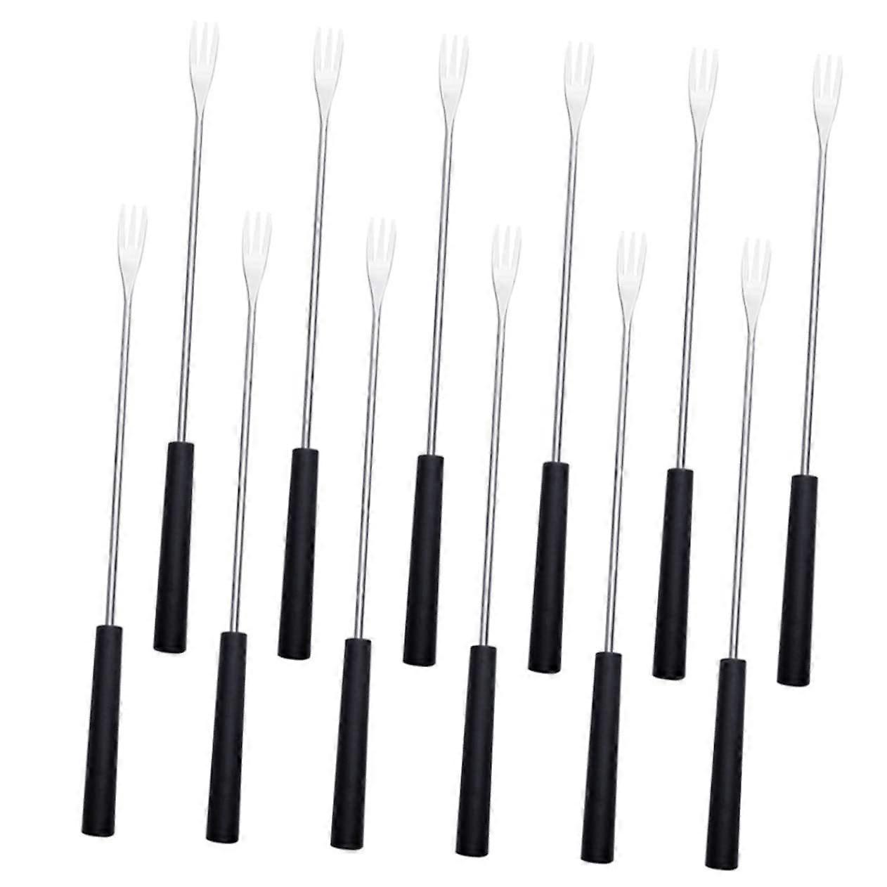 Chocolate Fondue Machine Set with 12 Stainless Steel Fondue Forks, Fruit Skewers, and Tongs – Black Copper Finish