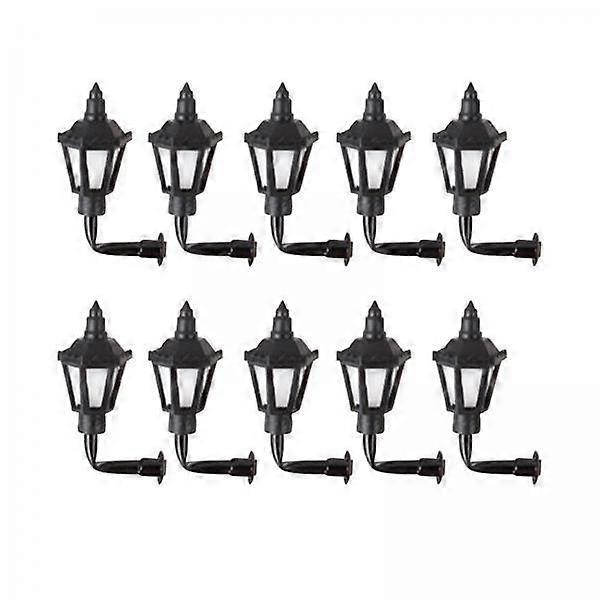 3 Lamp Lights Streets Lighting Scale Toy Post warm light