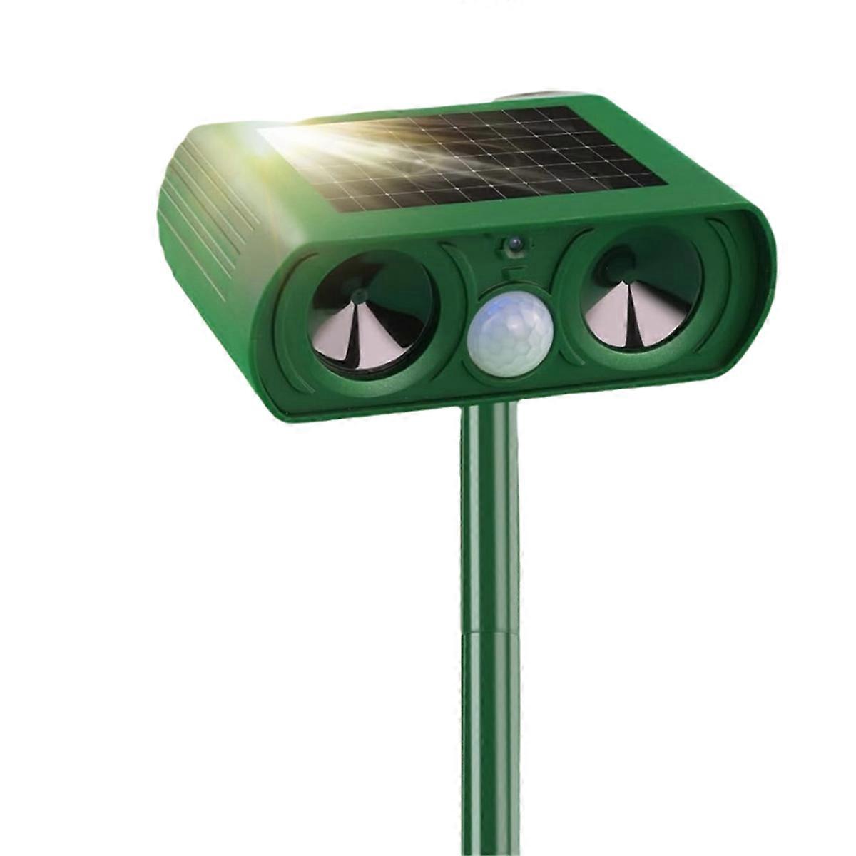 Solar Outdoor Cat Repellent, Ultrasonic Cat Repellent, Effectively Repels Cats, Birds,,Raccoons,Rab